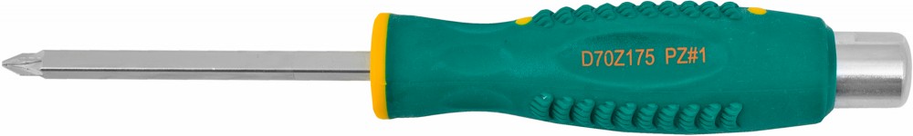 Отвертка стержневая POZIDRIV® , ударная, силовая под ключ, PZ1x75 Jonnesway D70Z175