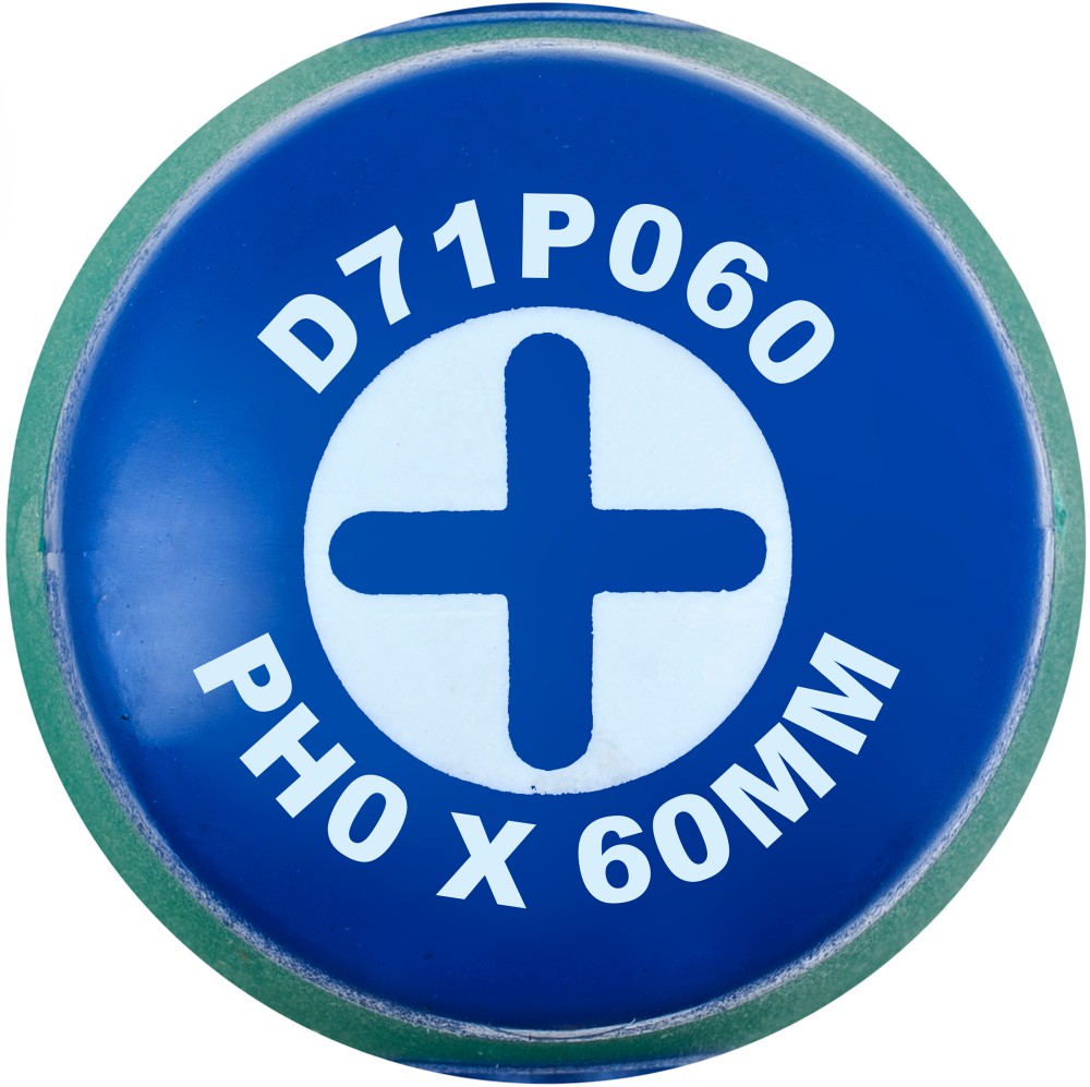 Отвертка стержневая крестовая ANTI-SLIP GRIP, PH0x60 мм Jonnesway D71P060