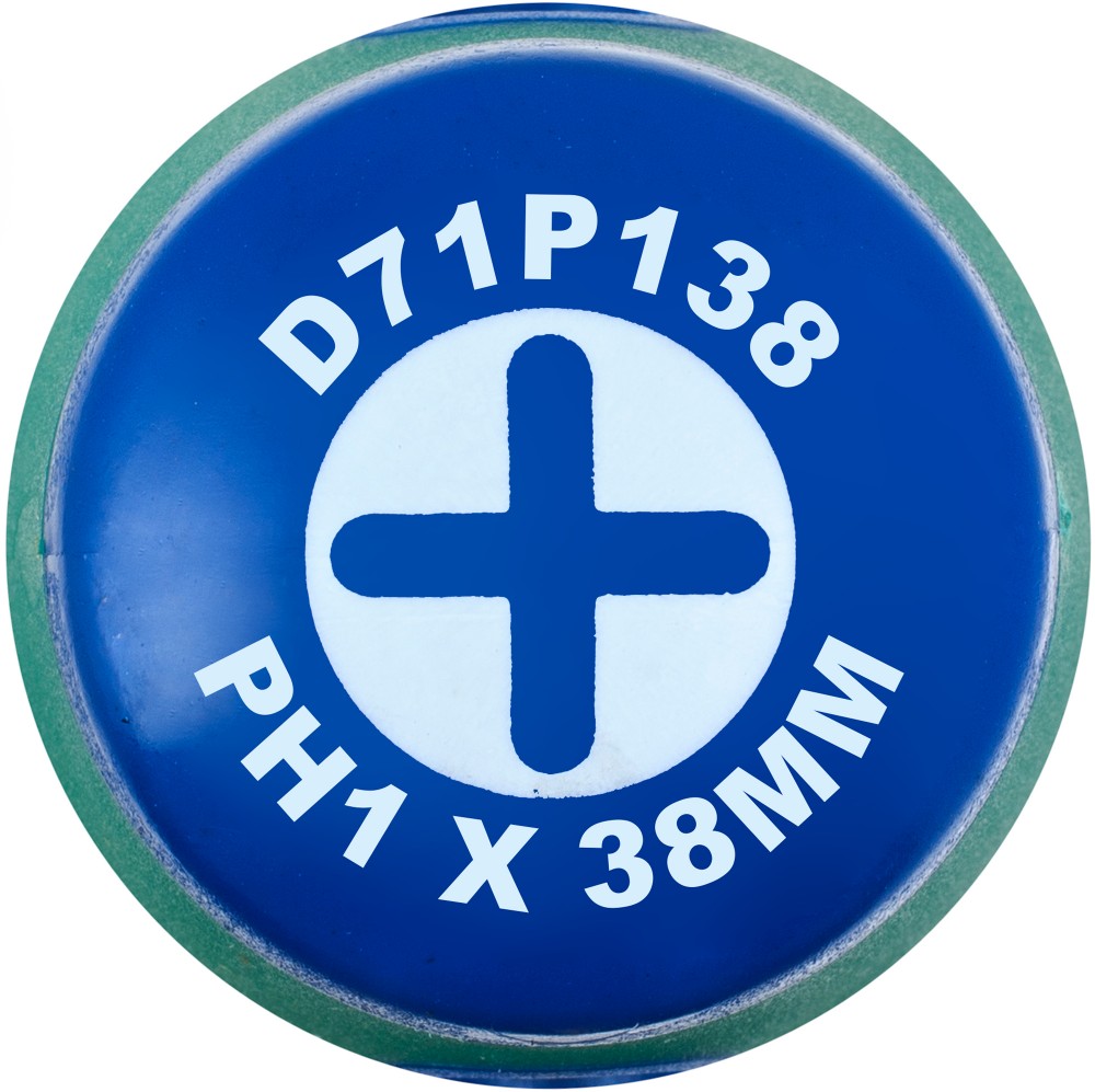 Отвертка стержневая крестовая ANTI-SLIP GRIP, PH1x38 мм Jonnesway D71P138