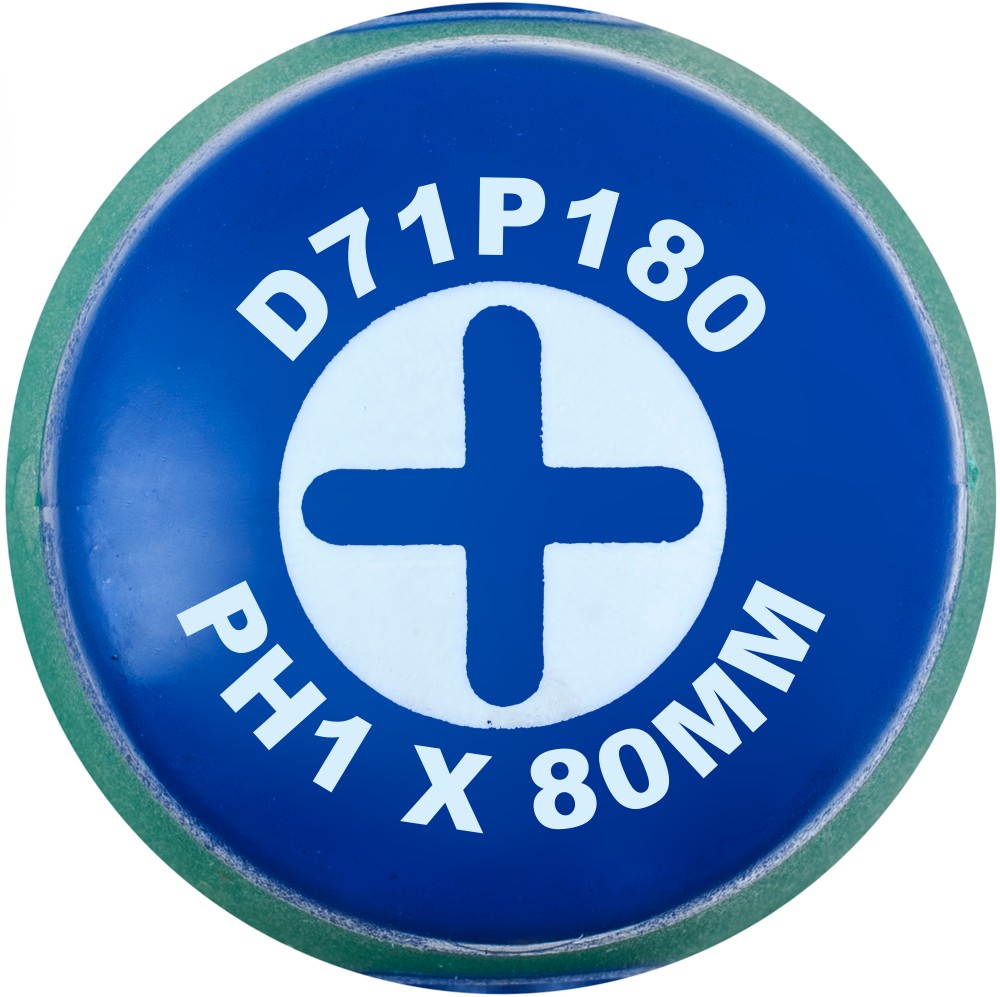 Отвертка стержневая крестовая ANTI-SLIP GRIP, PH1x80 мм Jonnesway D71P180