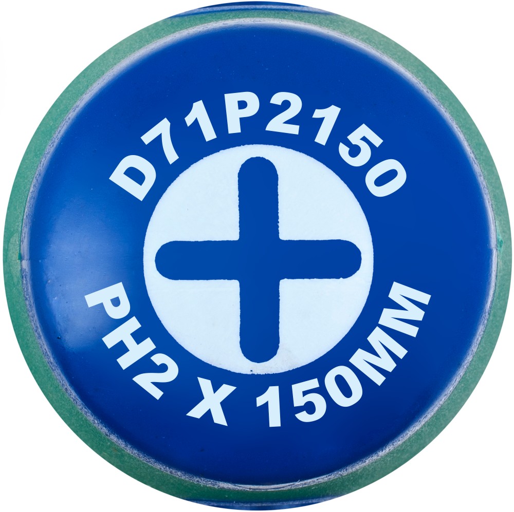 Отвертка стержневая крестовая ANTI-SLIP GRIP, PH2x150 мм Jonnesway D71P2150