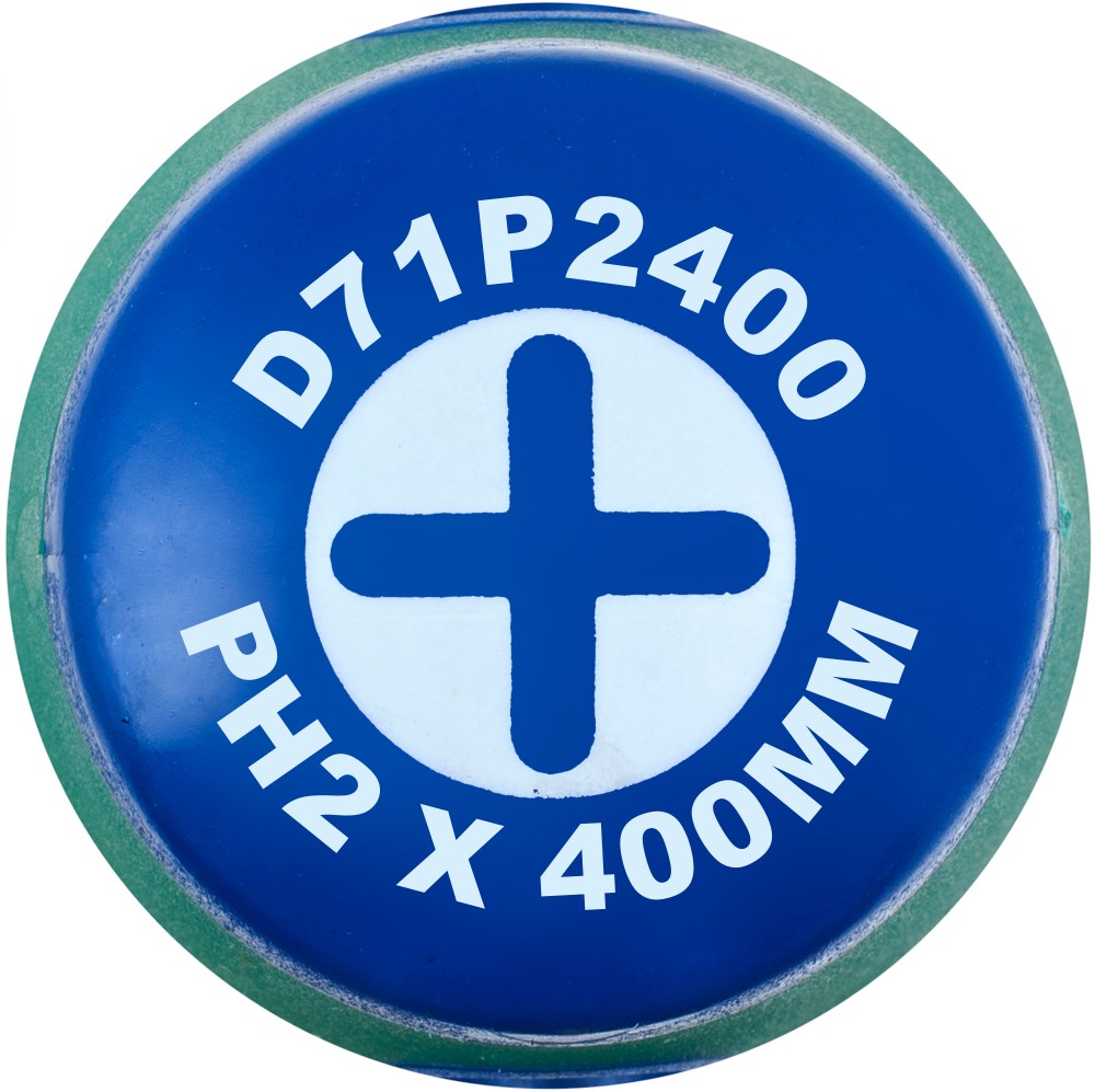 Отвертка стержневая крестовая ANTI-SLIP GRIP, PH2x400 мм Jonnesway D71P2400