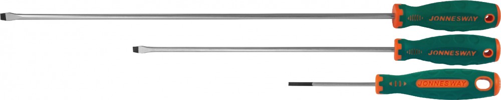 Отвертка стержневая шлицевая ANTI-SLIP GRIP, SL10.0х250 мм Jonnesway D71S10250