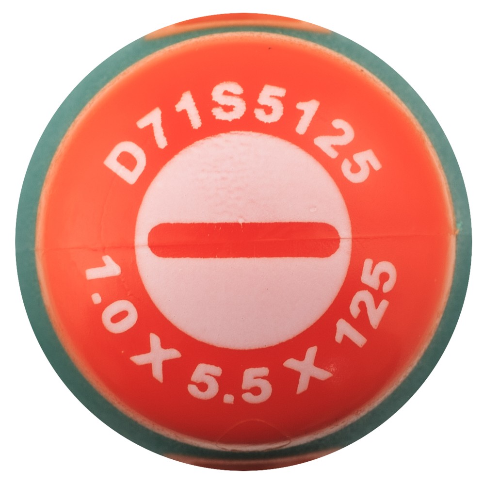 Отвертка стержневая шлицевая ANTI-SLIP GRIP, SL5.5х125 мм Jonnesway D71S5125