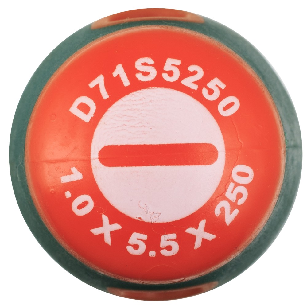 Отвертка стержневая шлицевая ANTI-SLIP GRIP, SL5.5х250 мм Jonnesway D71S5250