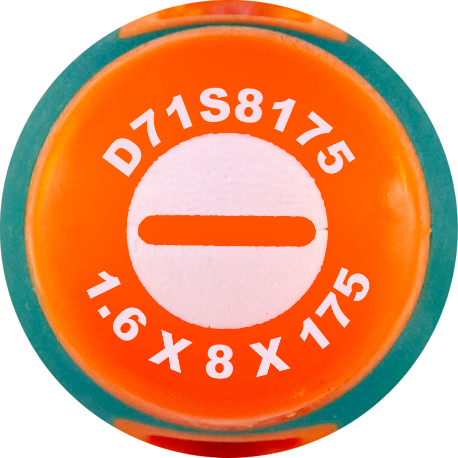 Отвертка стержневая шлицевая ANTI-SLIP GRIP, SL8.0х175 мм Jonnesway D71S8175