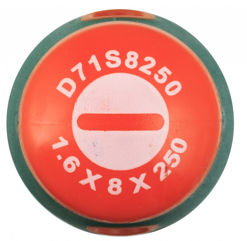 Отвертка стержневая шлицевая ANTI-SLIP GRIP, SL8.0х250 мм Jonnesway D71S8250