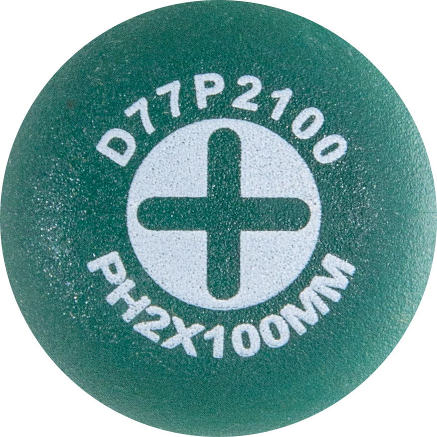 Отвертка стержневая крестовая ANTI-SLIP GRIP, PH2х100 мм Jonnesway D77P2100