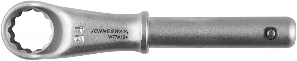 Ключ накидной усиленный, 24 мм, d18.5/180 мм Jonnesway W77A124